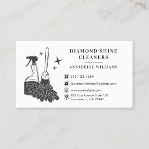 Moderne Berufliche Reinigungsfirma Business Card Visitenkarte