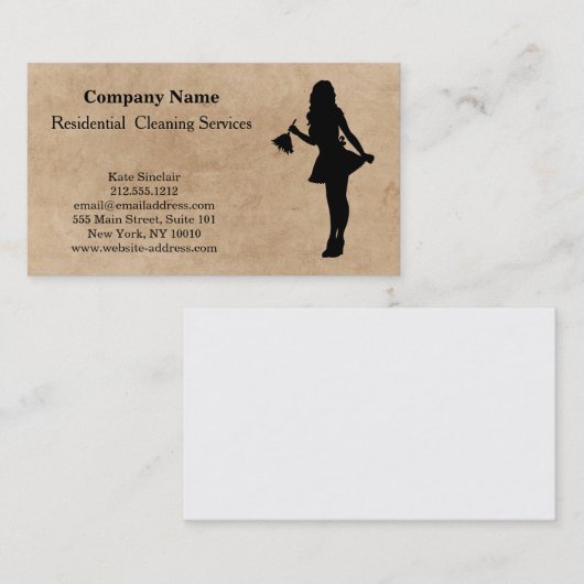 Moderne Berufliche Reinigungskarte Visitenkarte (Vorne/Hinten)