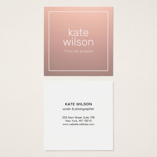 Moderne Berufliche Rose Gold (Vorne & Hinten)