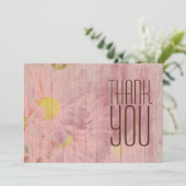 Moderne Berufliche Rose Gold Floral Minimalistisch Dankeskarte (Stehend Vorderseite)