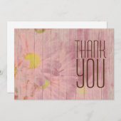 Moderne Berufliche Rose Gold Floral Minimalistisch Dankeskarte (Vorne/Hinten)