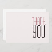 Moderne Berufliche Rose Gold Minimalistisch Dankeskarte (Vorne/Hinten)