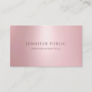Moderne Berufliche Rose Gold Template Visitenkarte
