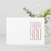 Moderne Berufliche Rose Gold White Minimalistisch Dankeskarte (Stehend Vorderseite)