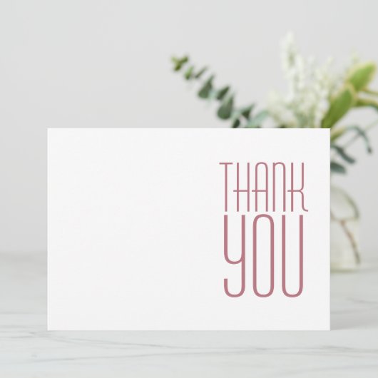 Moderne Berufliche Rose Gold White Minimalistisch Dankeskarte (Stehend Vorderseite)