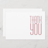 Moderne Berufliche Rose Gold White Minimalistisch Dankeskarte (Vorne/Hinten)