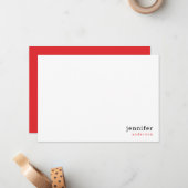 Moderne Berufliche Rose Roter Korrespondenz Mitteilungskarte (Vorderseite/Rückseite Beispiel)