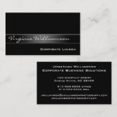 Moderne Berufliche Schlichte Black Business Cards Visitenkarte (Vorne/Hinten)