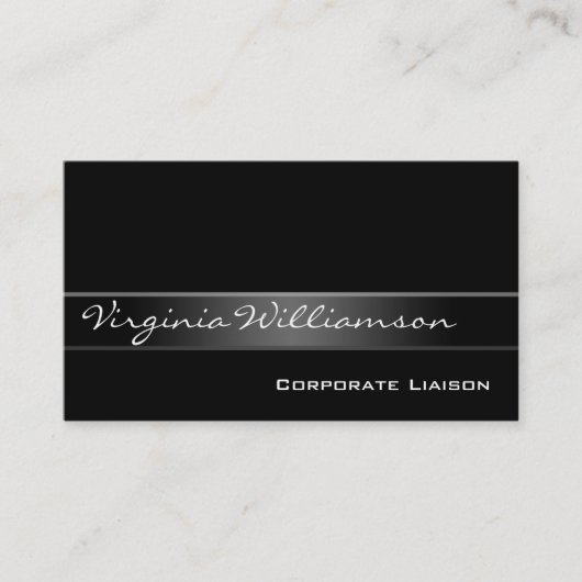 Moderne Berufliche Schlichte Black Business Cards Visitenkarte (Vorderseite)