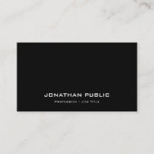 Moderne, Berufliche Schlichte Schwarz/Weiß Visitenkarte (Vorderseite)