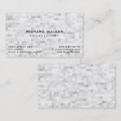 Moderne Berufliche Schlichte Weiße Mosaik Visitenkarte (Vorne/Hinten)