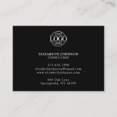 Moderne Berufliche Schwarz-Weiß-Erinnerung Terminkarte (Rückseite)