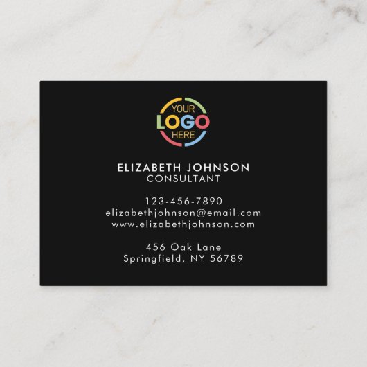 Moderne Berufliche Schwarz-Weiß-Erinnerung Terminkarte (Rückseite)