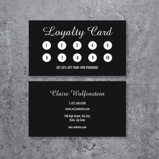 Moderne Berufliche Schwarz-Weiß-Treuekarte Treuekarte