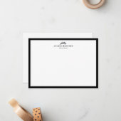 Moderne Berufliche schwarze Grenzkarte Mitteilungskarte (Vorderseite/Rückseite Beispiel)