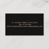 Moderne Berufliche, schwarze Streifen Punkte Visitenkarte (Rückseite)