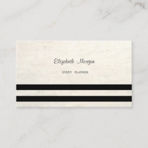 Moderne Berufliche schwarze Streifen Visitenkarte
