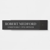 Moderne Berufliche schwarze Türschilderplatte Türschild (Vorderseite )