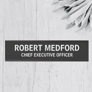 Moderne Berufliche schwarze Türschilderplatte Türschild