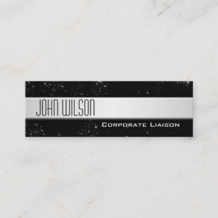 Moderne Berufliche Schwarze Visitenkarten mit schl Mini Visitenkarte