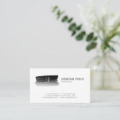 Moderne Berufliche Schwarzpinselstriche Mit Monogr Visitenkarte (Stehend Vorderseite)