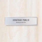 Moderne Berufliche Silber-Vorlage Türschild (Vorderseite )