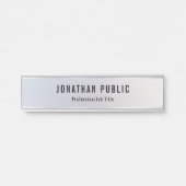 Moderne Berufliche Silber-Vorlage Türschild (Vorderseite )