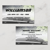 Moderne berufliche silberfarbene Wasserspritze Visitenkarte (Vorne/Hinten)