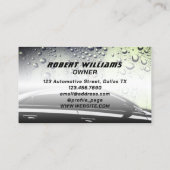 Moderne berufliche silberfarbene Wasserspritze Visitenkarte (Rückseite)