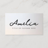 Moderne Berufliche Silver Social Media Visitenkarte (Vorderseite)