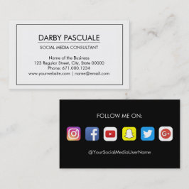 Moderne berufliche Sozialmedium-Geschäfts-Karte Visitenkarte