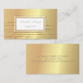 Moderne Berufliche, stilvolle Gold Glitzer Streife Visitenkarte (Vorne/Hinten)