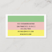 Moderne Berufliche Streifen Visitenkarte (Rückseite)