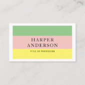 Moderne Berufliche Streifen Visitenkarte (Vorderseite)