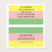 Moderne Berufliche Streifen Visitenkarten (Außenseite Aufgefaltet)