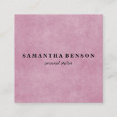 Moderne Berufliche Stylist Chic Kupfer Rose Gold Quadratische Visitenkarte (Vorderseite)