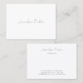 Moderne Berufliche Trendy Elegante Einfache Vorlag Visitenkarte (Vorne/Hinten)