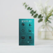 Moderne, Berufliche Türkis-Schmuckpflege Visitenkarte (Stehend Vorderseite)
