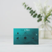 Moderne Berufliche Türkiskerzenpflege Visitenkarte (Stehend Vorderseite)