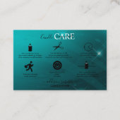 Moderne Berufliche Türkiskerzenpflege Visitenkarte (Vorderseite)