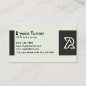 Moderne, Berufliche und Schwarz-weiße Sauberkeit Visitenkarte (Rückseite)