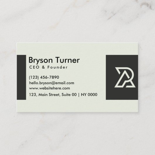 Moderne, Berufliche und Schwarz-weiße Sauberkeit Visitenkarte (Rückseite)