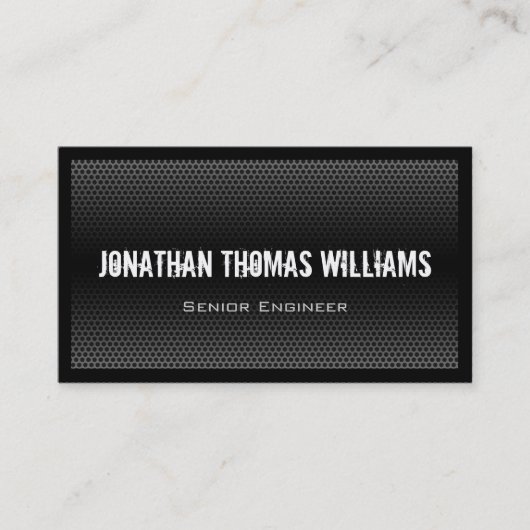 Moderne, Berufliche, veredelte Metallkarte Visitenkarte (Vorderseite)