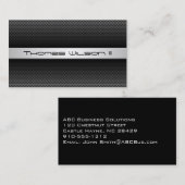 Moderne, Berufliche, veredelte Metallkarte Visitenkarte (Vorne/Hinten)