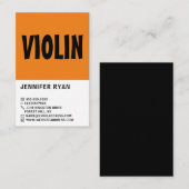 Moderne, Berufliche Violinistenkarte Visitenkarte (Vorne/Hinten)