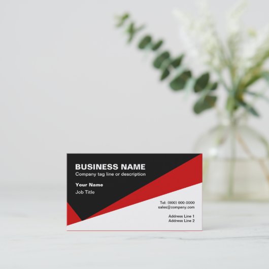 Moderne Berufliche Visitenkarte (Stehend Vorderseite)