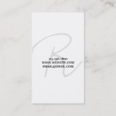 Moderne Berufliche Visitenkarte (Rückseite)