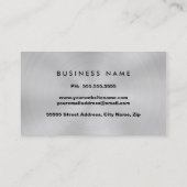 Moderne Berufliche Visitenkarte für Silbermetall (Rückseite)