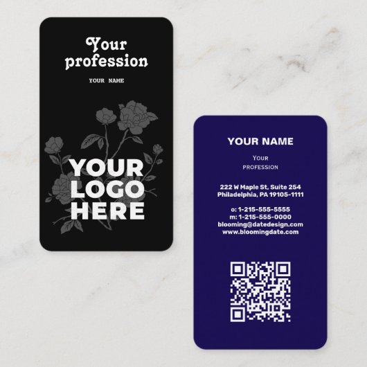 Moderne Berufliche Visitenkarte für Unternehmer (Vorne/Hinten)