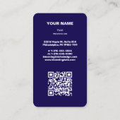 Moderne Berufliche Visitenkarte für Unternehmer (Rückseite)